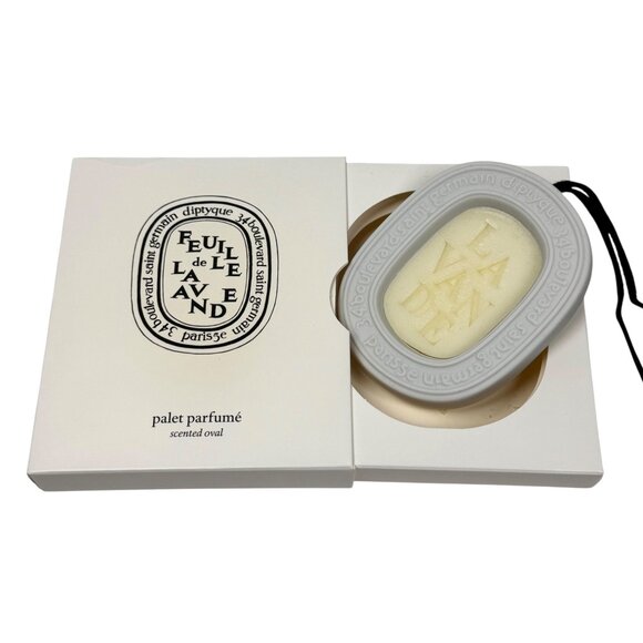 New Diptyque Feuille de Lavande Scented Oval Home Fragrance Set Of 2 - Picture 4 of 5
